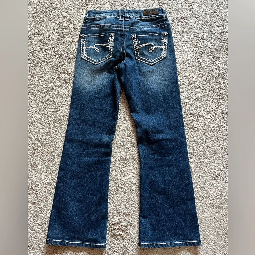 Justice Premium Denim Bootcut Dark Wash Jeans Size 8R